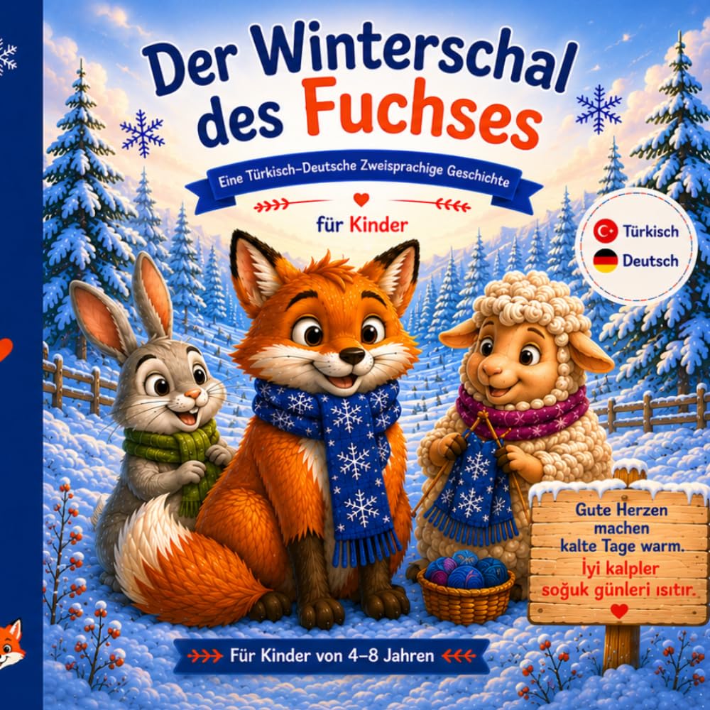 Der Winterschal des Fuchses: Eine türkisch-deutsche zweisprachige Geschichte für Kinder (Little Bilingual Adventures)