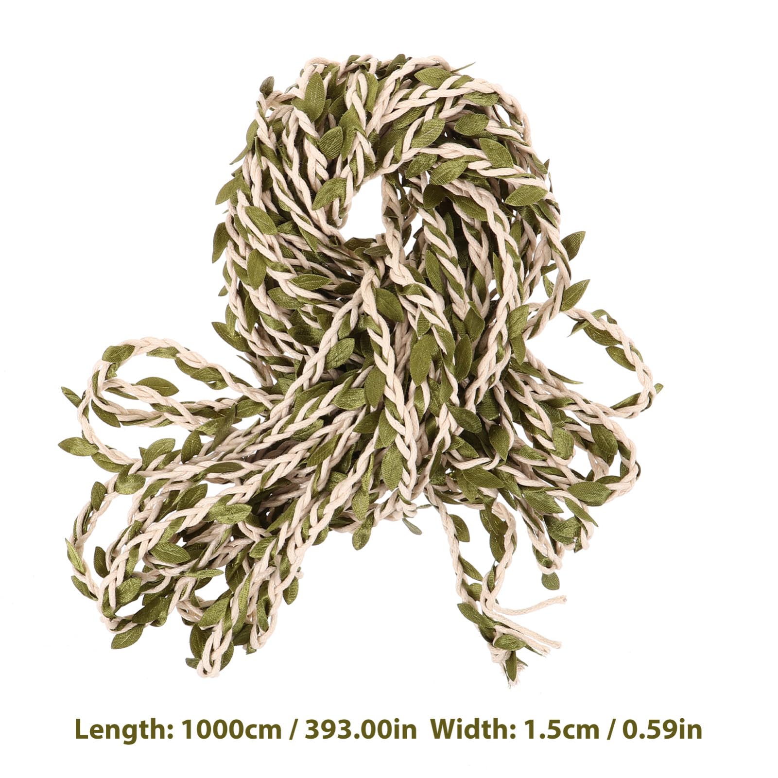 Cabilock Dream Catcher Making Material Waxed Cord with Leaves and Ring for DIY Crafting for Hand Weaving and Home Decor Projects Versatile Twine for Creative Use