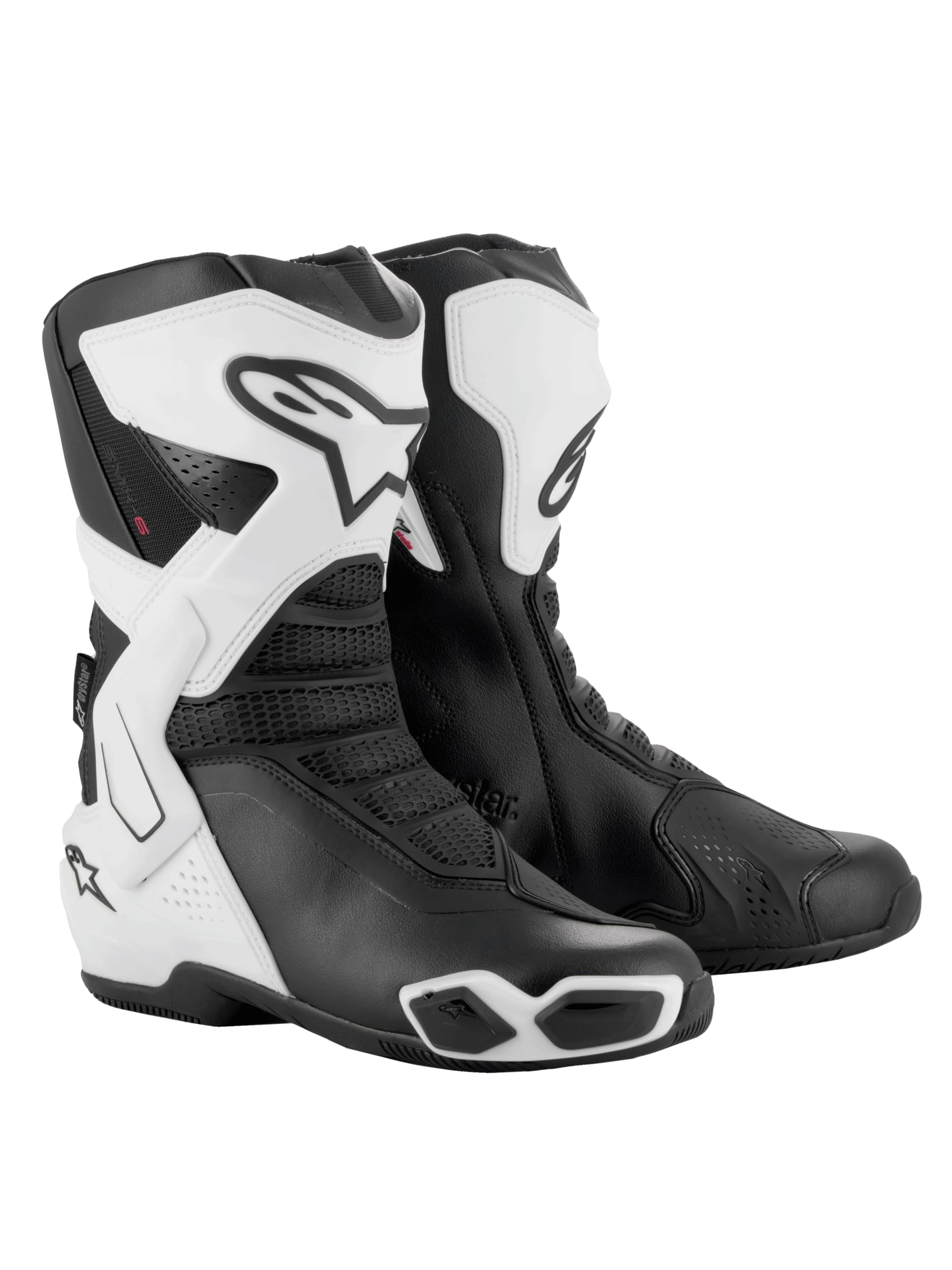 Stella SMX-6 v3 Drystar Women’s Motorcycle Boots, CE Certified Waterproof Touring Gear, Advanced Protection, Ergonomic Fit, Durable All-Weather Design, 40, White/Black