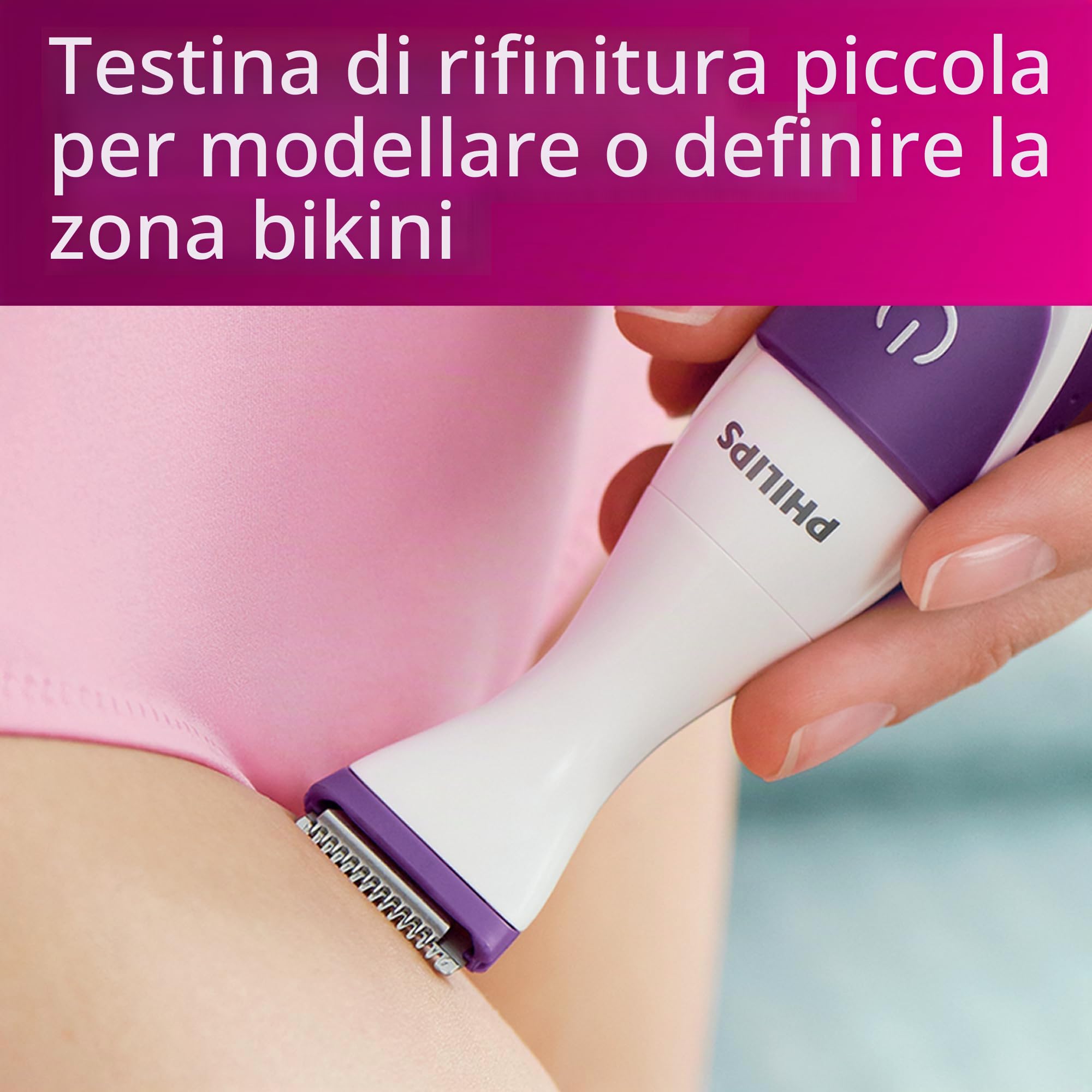 Philips Rifinitore per zona bikini, con testina di rasatura e pettine