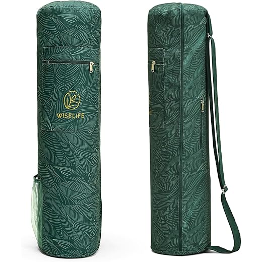 Wiselife Yoga Mat Bag - Green Leaves