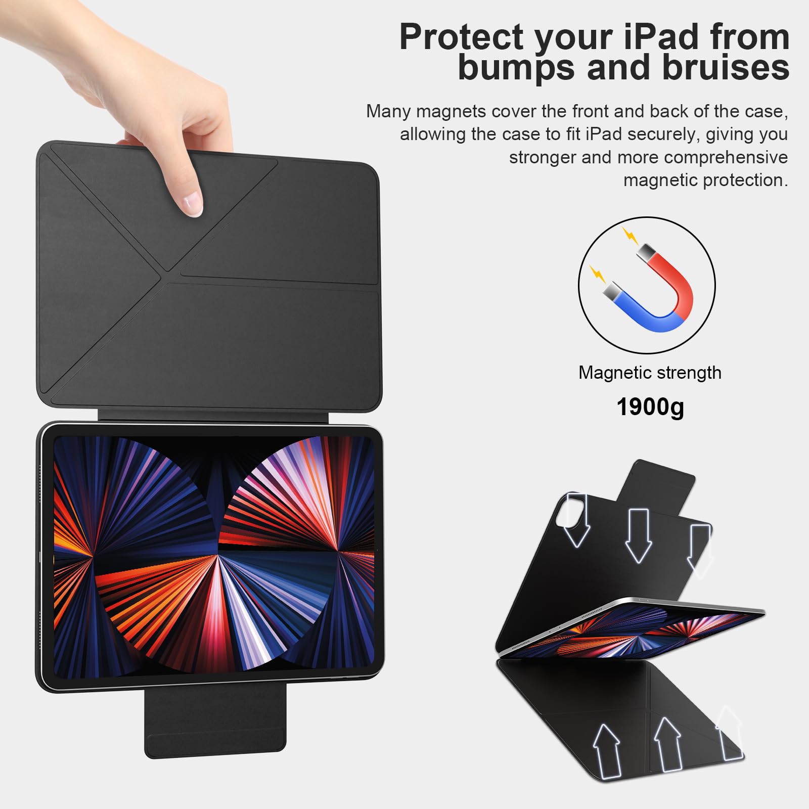iPadアクセサリー Magnetic Folio Case For11\" iPad Pro 2024 81spoNwkcAL._UF350,350_QL50_.jpg