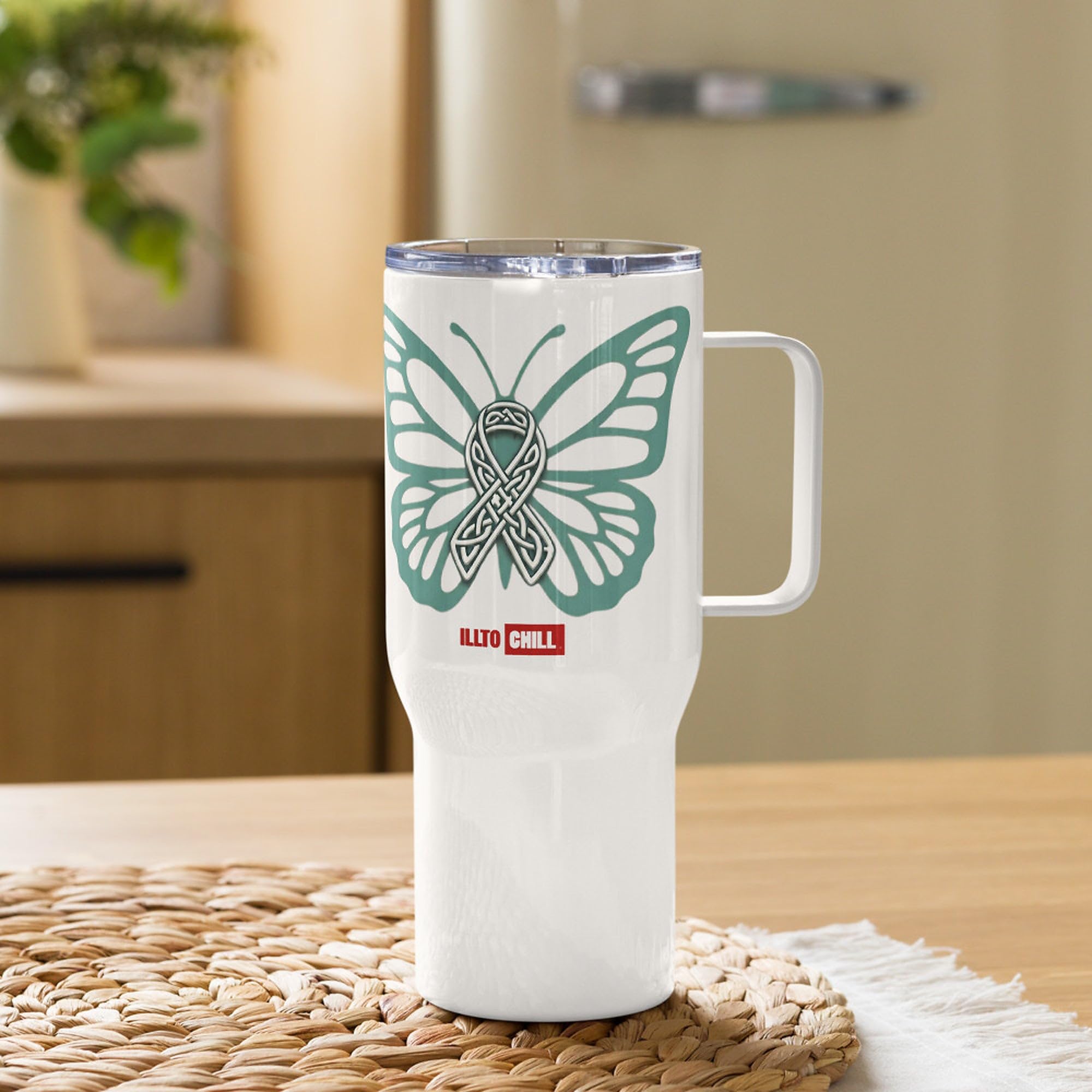 Taza de Viaje POTS con Asa, Regalo para la Comunidad POTS