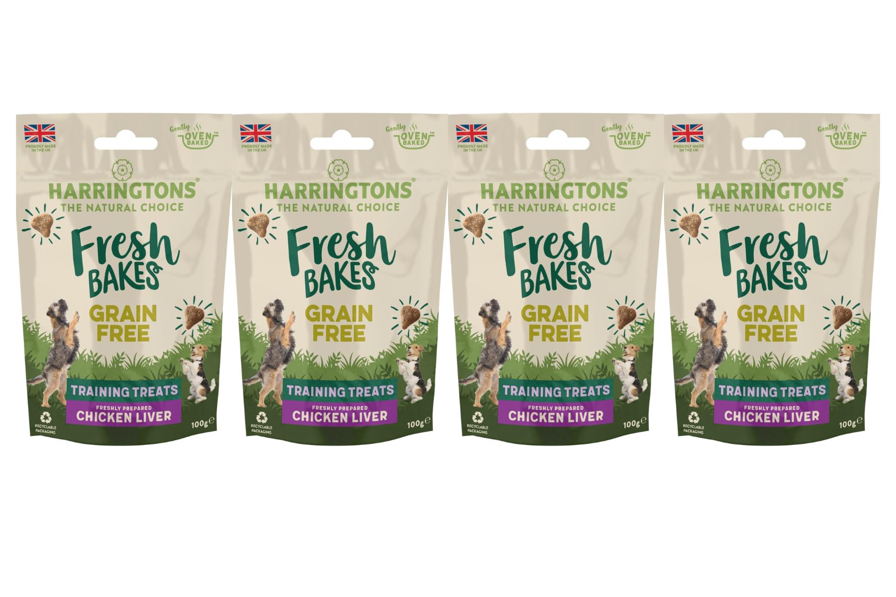 Fresh Bakes - Chicken Liver - Pick Up Your Dog Some Delicious Treats With These Fresh Bakes - Great For Helping To Train Your Pup - Weight: 100g (Approx.) - Pack Of 4