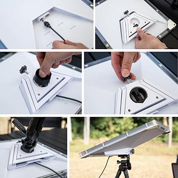 Multi-Functional Pipe Adapter Mount for Starlink Mini, 4 Mounting Options - Angled Support, Magnetic, Pole & Tripod Mounting, Corrosion Resistance, Easy to Install