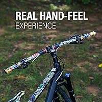 Vista 7 de CNC Empuñaduras de manillar de bicicleta, diseño de empuñaduras de silicona MTB, empuñaduras de gel para bicicleta de montaña/BMX/bicicleta.