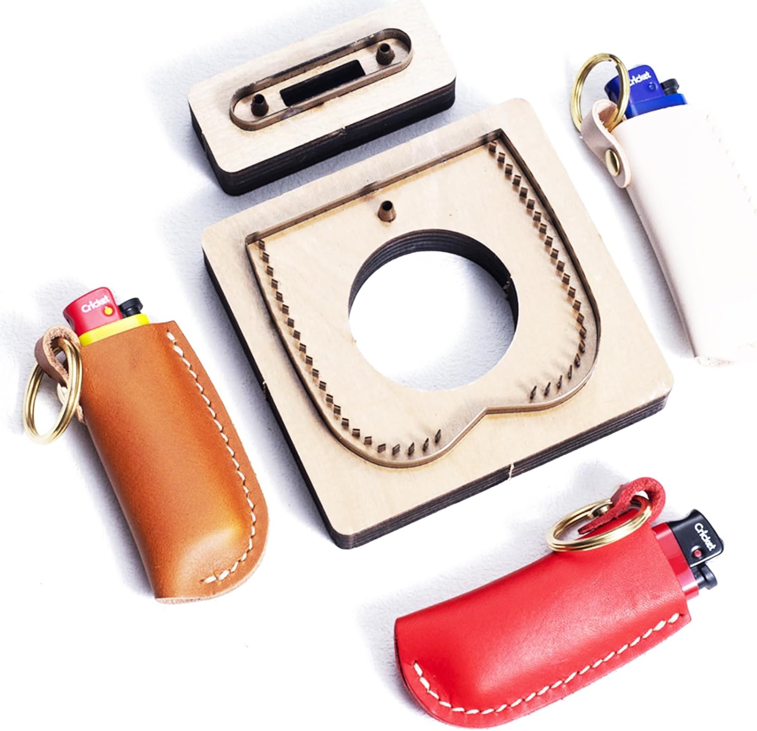 Leather Cutting Die,Leather Lighter Locators Cutting Mold for DIY Leather Crafts Lighter case