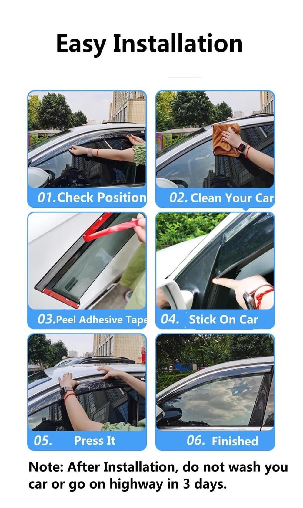 Generisch Fenster Windabweiser Auto Für VW Für Polo Limousine 2011-2018