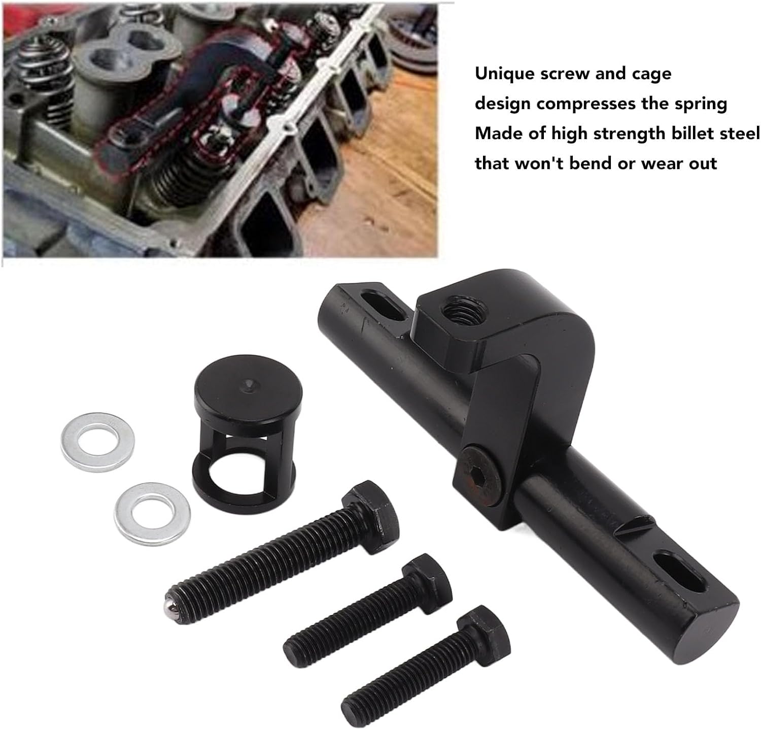 Streamlined Valve Spring Compressor Kit – Durably Steel Tool for HEMI Engine Maintenance, for Professional and Home Garage Use