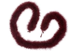 Long and Fluffy Maroon Boa for Versatile Styling and Home Decor