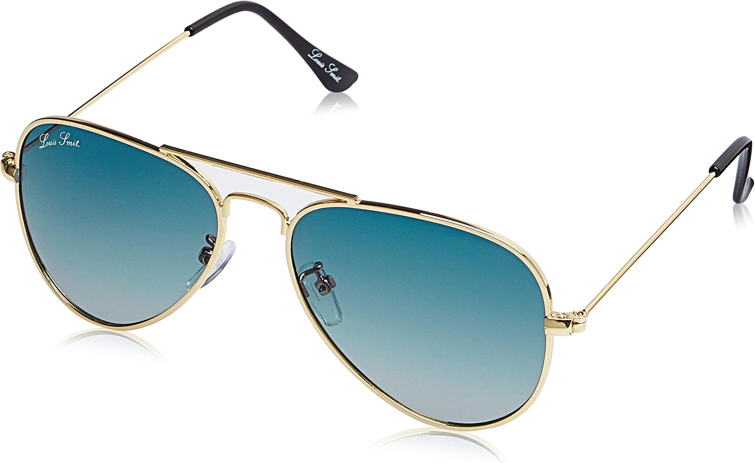 LOUISMIT Polarized Aviator Men's Sunglasses - (LS101 C9 55|55|Blue Gradel Color Lens)