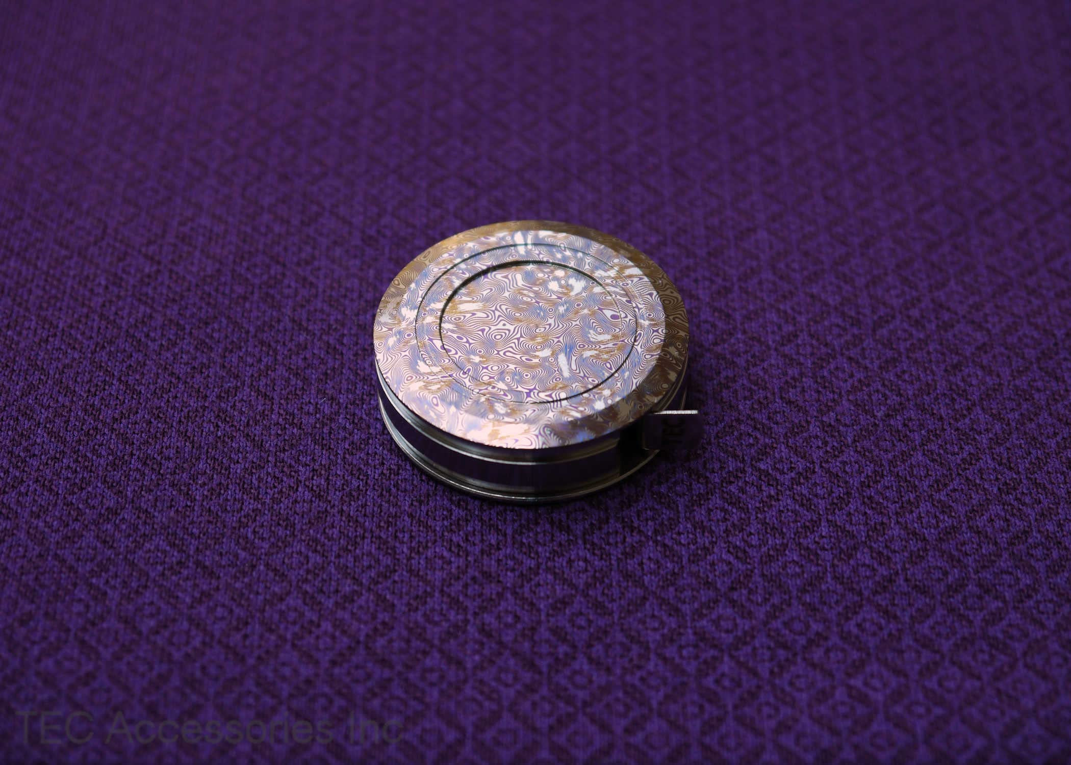 TEC AccessoriesTi-Tape Titanium Retractable Tape Measure - Special Edition - Purple - 3 Foot User-Replaceable Tape - Pocket Size - Imperial and Metric - Keychain Clip - Lightweight - Everyday Carry