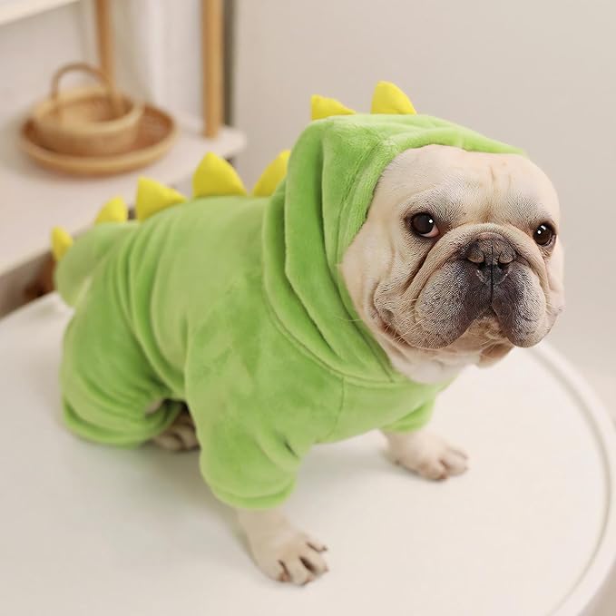 Suéter para Perro Pequeño Mediano Disfraz de Dinosaurio Frenchie FB miniatura 2