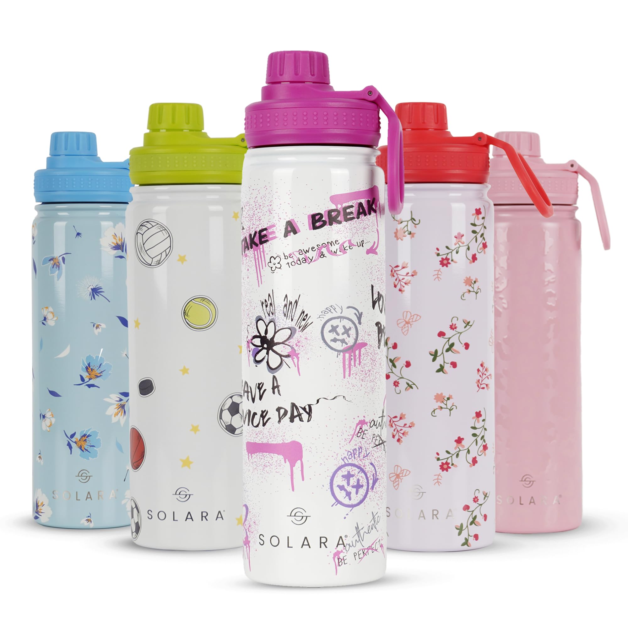 SOLARA Insulated Water Bottle 650ml, Hot Water Bottle, Thermosteel Water Bottles for Travel, Home, Office, School, Gym, Adults, Water Bottle Hot and Cold, Sipper Bottle, Street Vibes