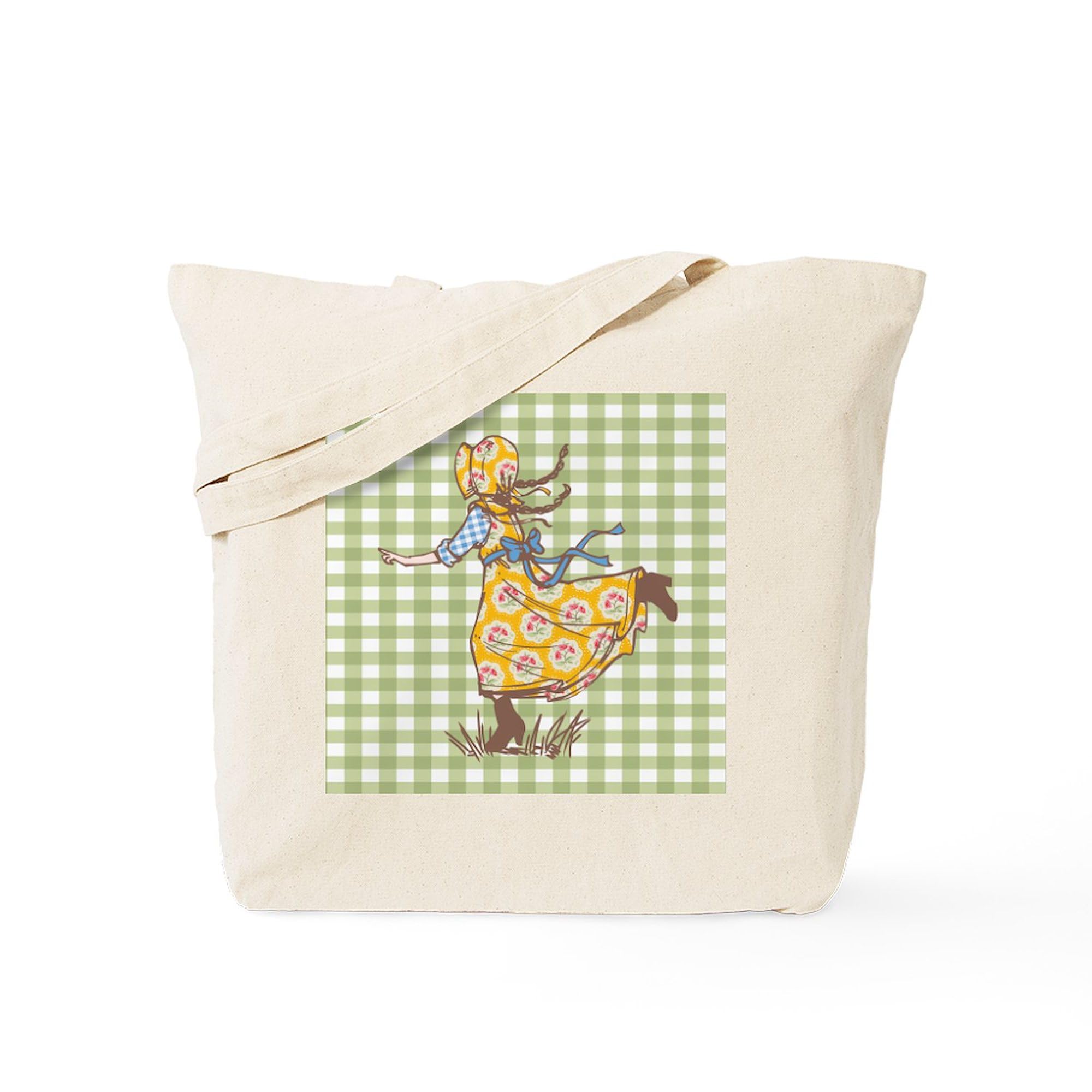 CafePress Running Girl Natural Canvas Tote Bag, Reusable Shopping Bag