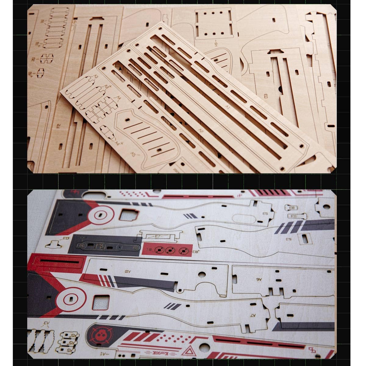 Casse-tête 3D en bois pour adultes, créez votre propre modèle de fusil Kar98k, kit de construction en bois pour adultes (édition en bois naturel/200 + pièces)