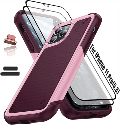 Miniatura 10 de Funda resistente para Apple iPhone 11 Pro de 5.8 pulgadas, 4 esquinas con bolsas de aire [protección contra caídas de 12 pies], agarre texturizado