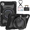 Funda compatible con Honor Pad 10 2025 12.1 pulgadas, resistente para niños, protección completa antichoque con soporte y correa de mano/hombro (negra) 1
