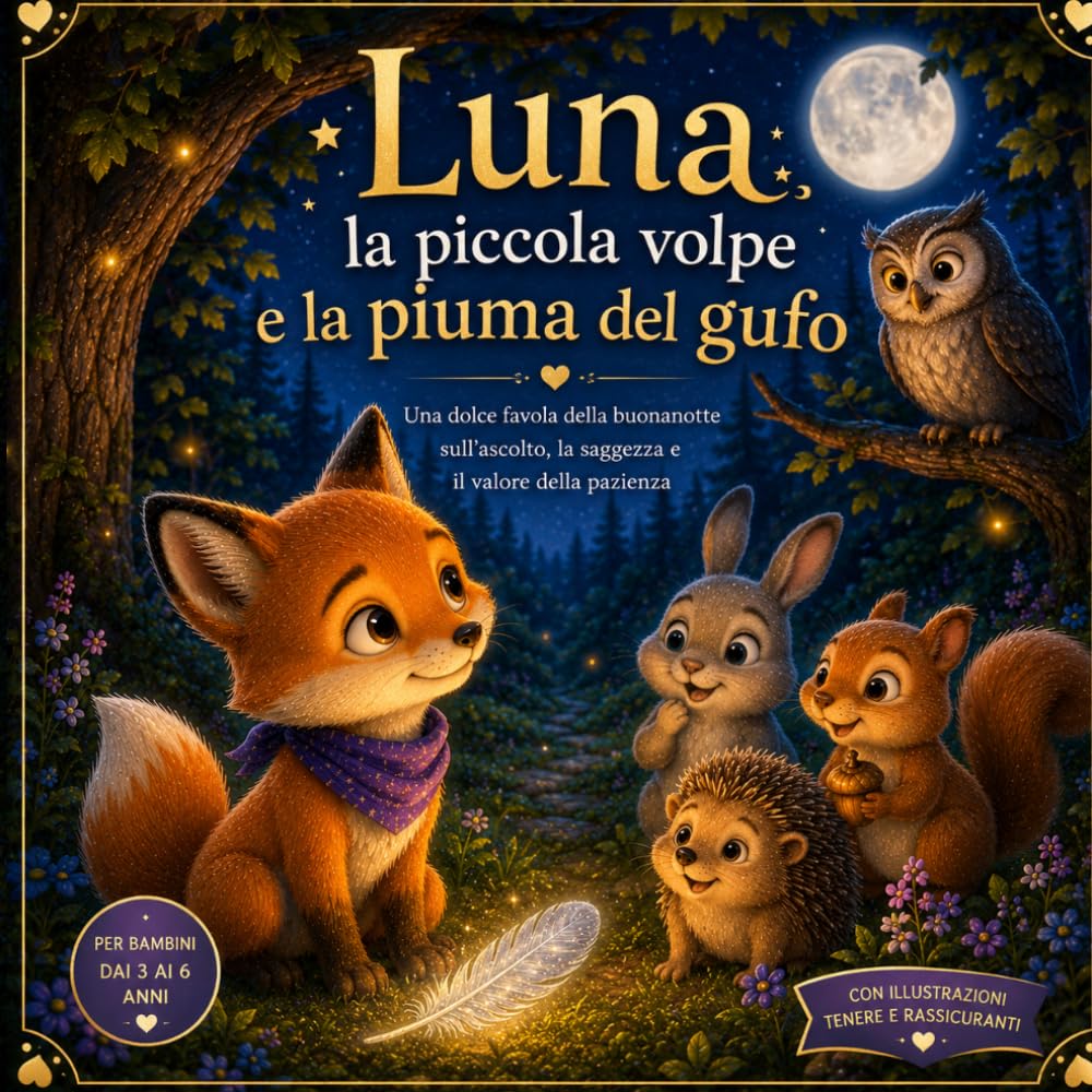Luna la piccola volpe e la piuma del gufo: Una favola della buonanotte sull'ascolto, la saggezza e il valore della pazienza (Le Favole di Luna)