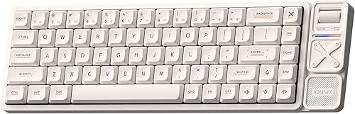 IQUNIX Magi65 Pro Teclado mecánico de perfil bajo inalámbrico 65% teclado ultra delgado para escribir cremoso, intercambiable en caliente,
