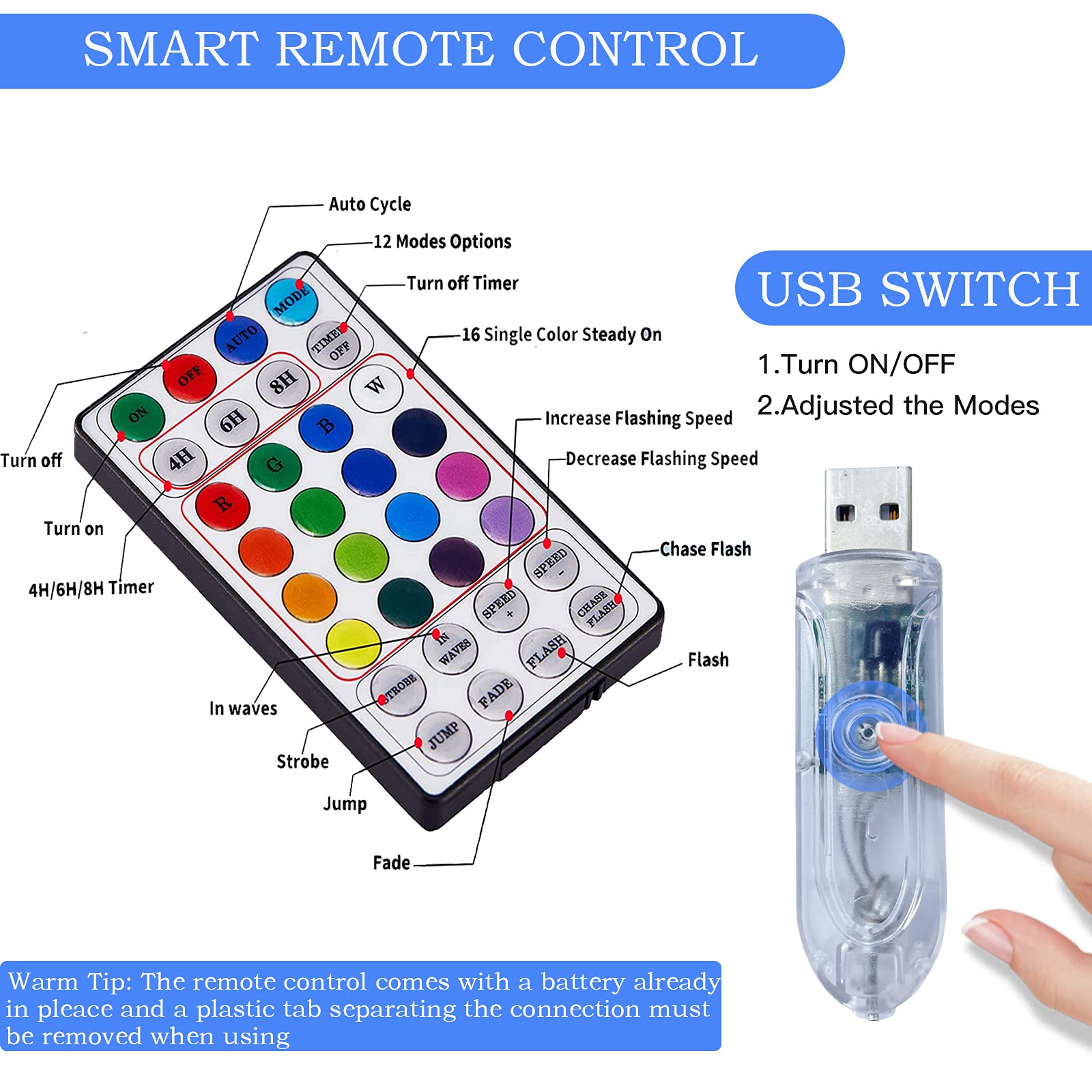 20M RGB Guirlande LED USB 200LED Intérieur Extérieur Avec Télécommande Contrôle Par Application Synchronisation Musicale Minuterie IP65 Pour Noël Fêtes Mariages Décoration