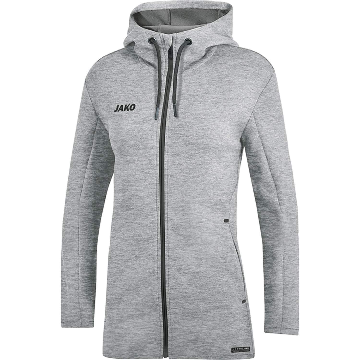 JAKO Women's Premium Basics Hooded Jacket, womens, womens hooded jacket, 6829, Anthracite mottled, 38