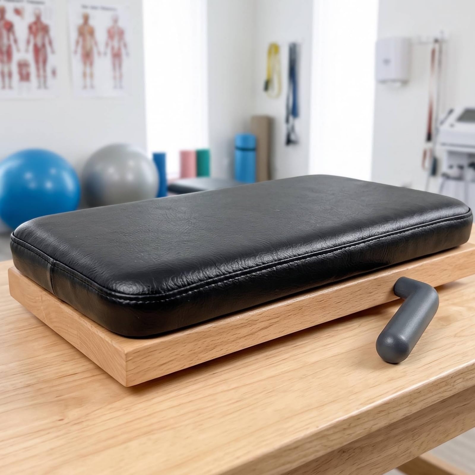 Colcolo Tavola Chiropratica Terapeutica Asse Pressorio Supporto Allineamento Superficie Liscia Imbottita per Pressione Controllata E Correzione con Maniglia, Nero, Grande