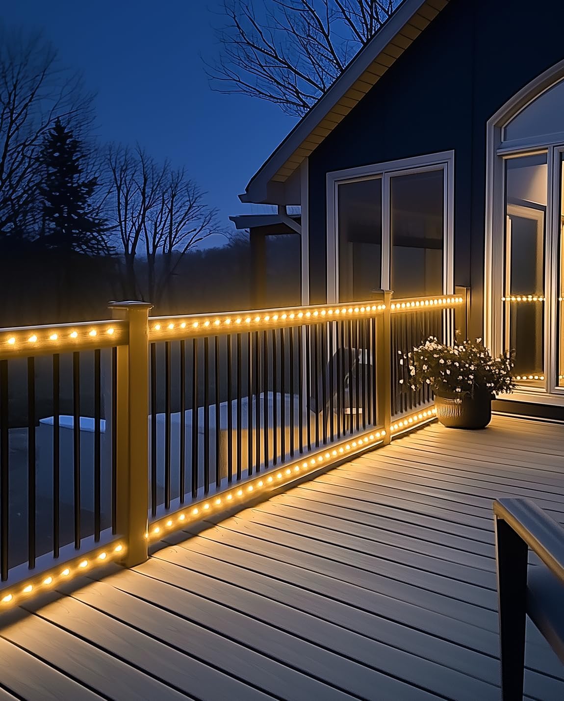 GZBtech RGBWW Pixel-Controlled Rope Light 100FT/30M, IP65 Waterproof Dimmable Festival Lights for Christmas/Halloween/4th of July/New Year, AC 110-120V Outdoor&Indoor Clear Tube Lighting, ETL Listed
