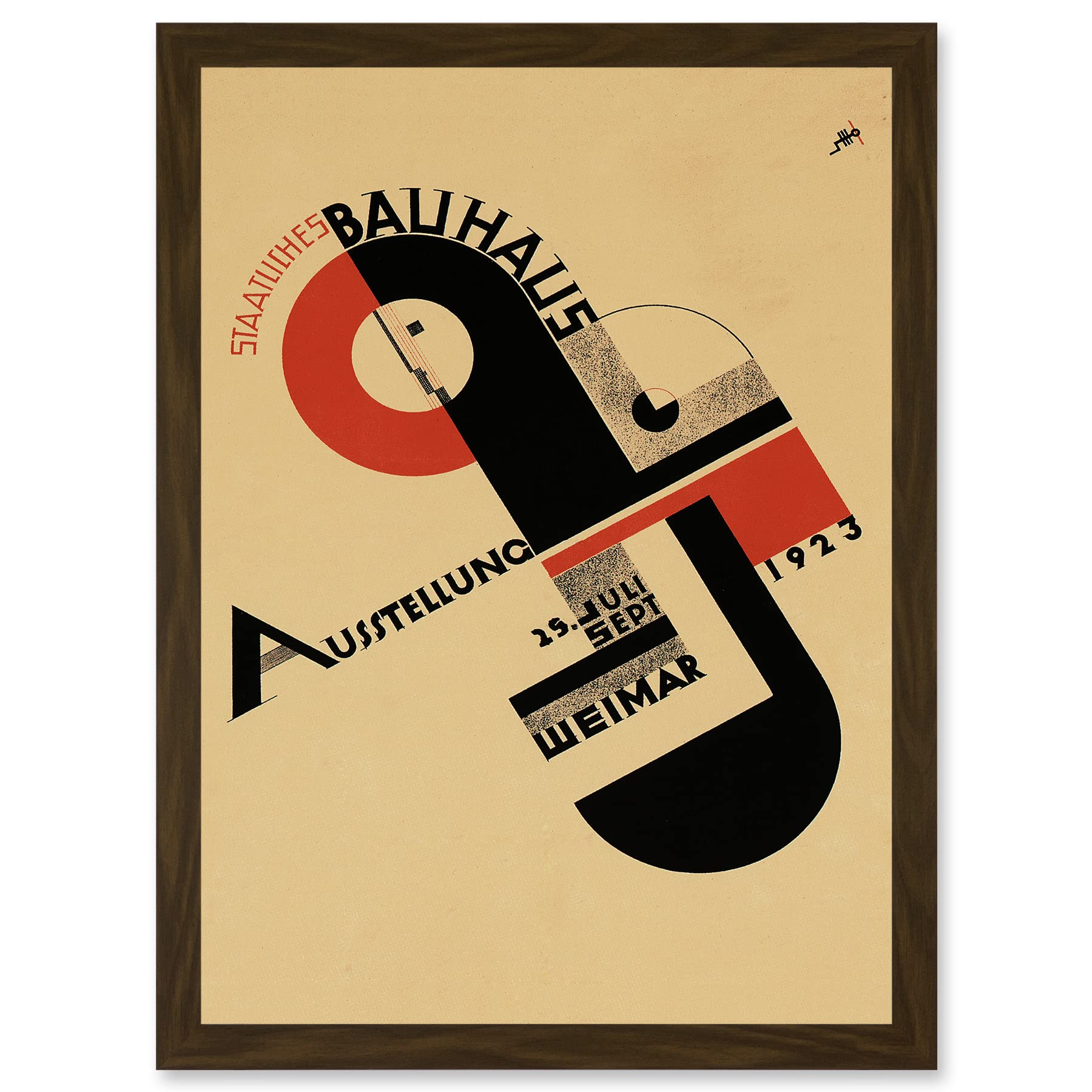 Artery8 Exhibition Bauhaus Weimar Icon Germany Vintage Retro Advert Poster Artwork Framed Wall Art Print A4