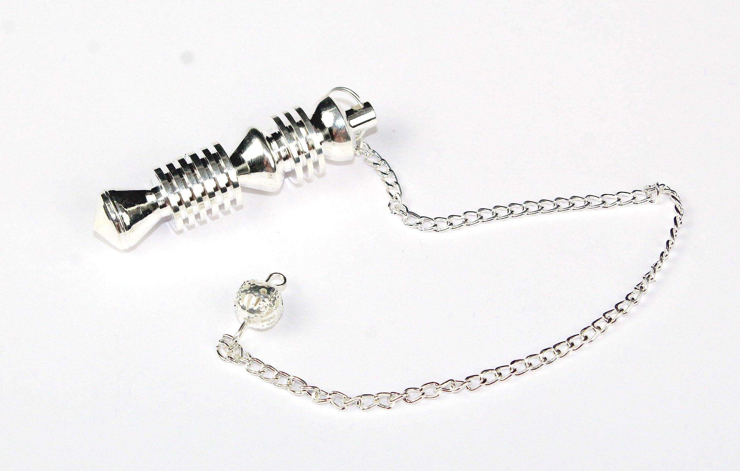 Jet Dual isis Silver Metal Pendulum Approx 2 Inch Reiki Wiccan Balancing Dowser Pendulum High Energy Pendulo Metaphysical Spiritual Answers Occult Image is JUST A Reference
