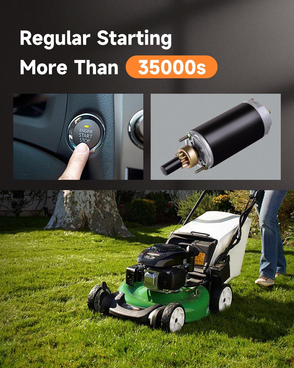 OCPTY Sab0026 Kohler Starter fit for 20 Hp 52-098-06 52-098-10 52-098-13 1987-2000 Garden Tractor Cub Cadet 2072 Toro Lawn Mower Fairway Groundsmaster 718 718Z 720 720Z Zero Turn