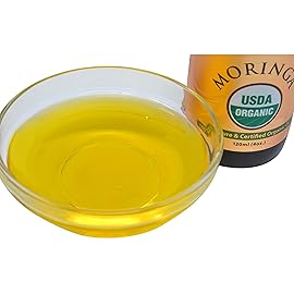 PRIME NATURAL Organic Moringa Oil USDA Certified, 100% Pure, Cold Pressed, Virgin, Unrefined Oil (4oz /120ml) - Joints, Skin, Face, Body & Hair - Vegan - Food Grade - Natural Moisturizer