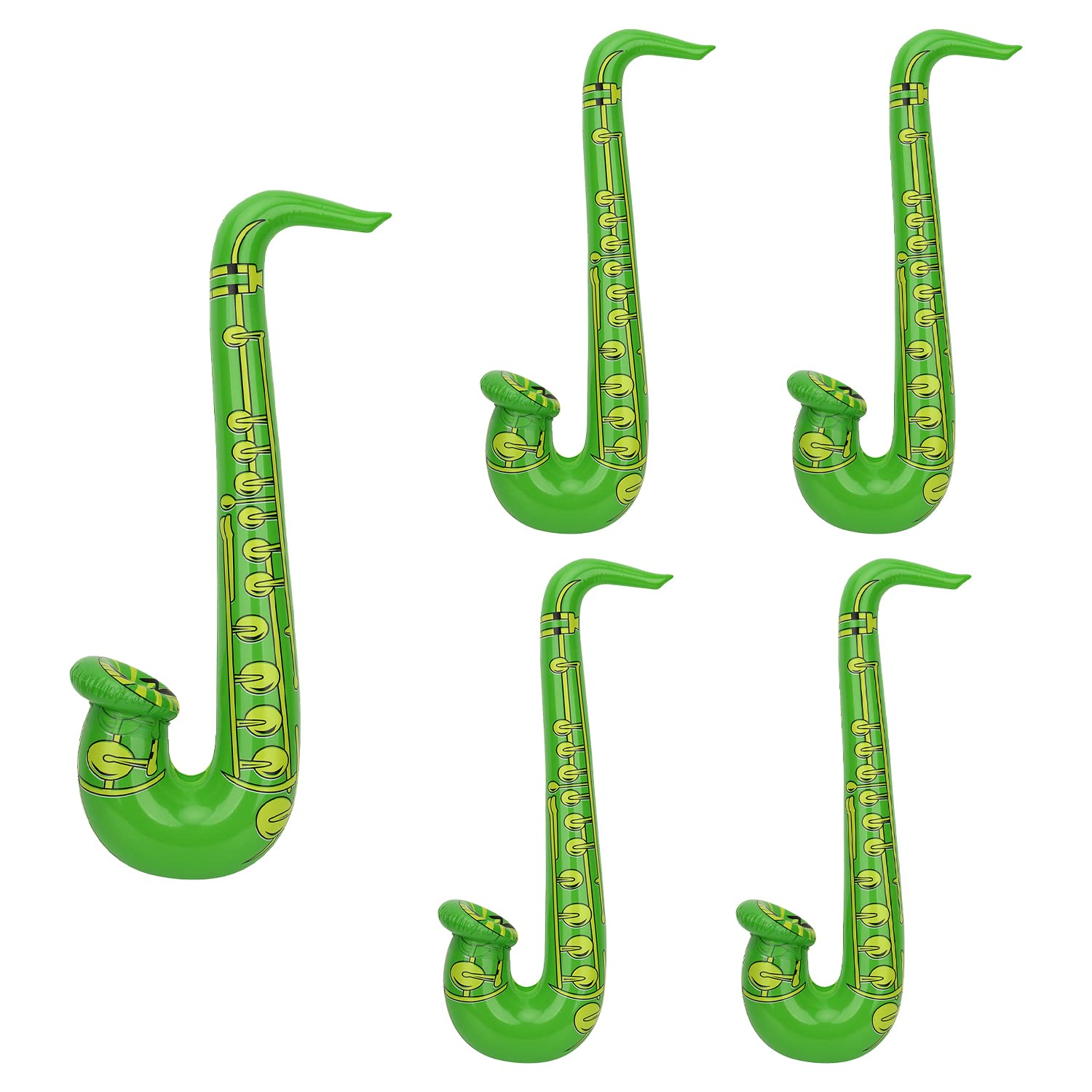 WedDecor Inflatable Guitar Saxophone Toys Favours Balloon, Musical Instruments Accessories For Kids and Adults Party Decoration, Hen Night Party, 5pcs, Green