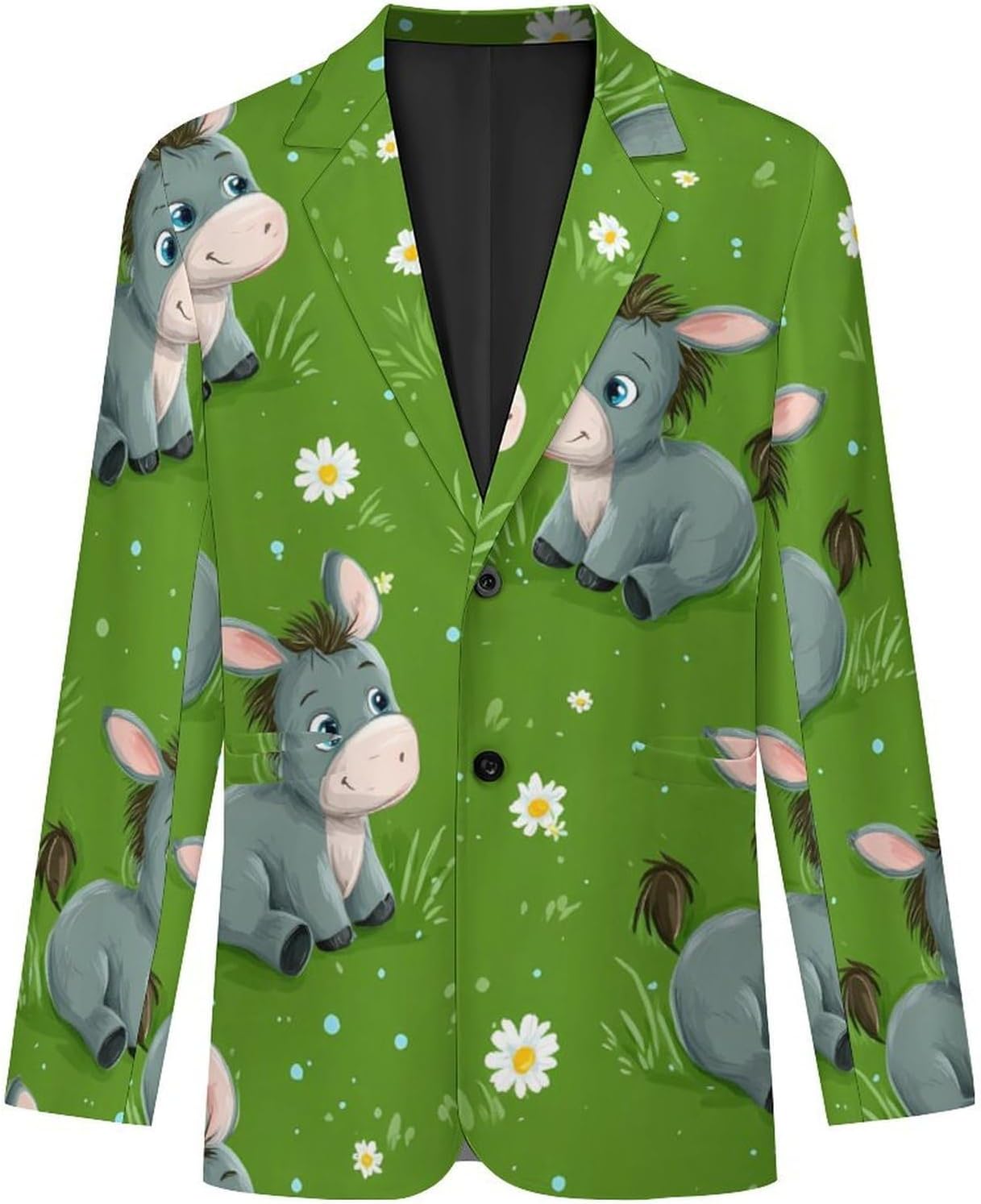 Donkey Daisy Classic Suits Blazer for Men Business Tuxedo Jacket