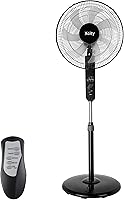 Vista 1 de Xcity 16 inch Oscillating Pedestal Fan, 3-Speed Stand Fan, Remote Control, High Velocity, Adjustable Height & Tilt, 7.5H Timer, Powerful Quiet