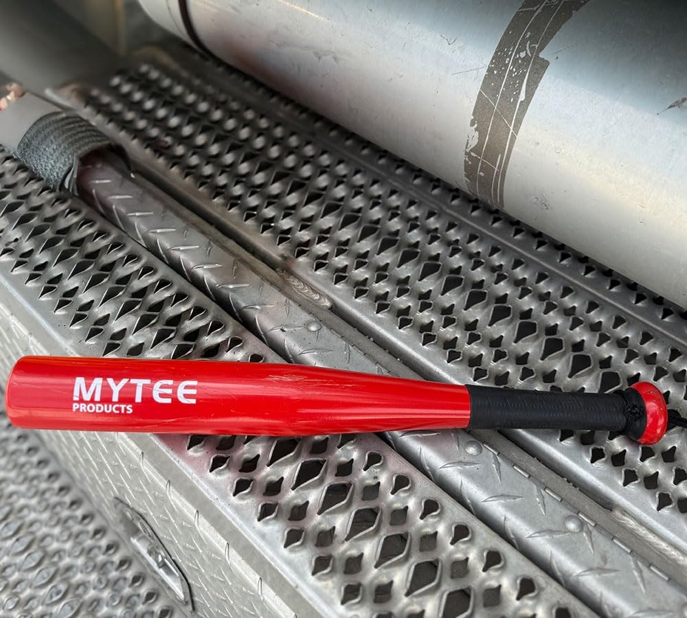 Mytee Products 18" Aluminum Tire Thumper Bat - Durable Tire Checker with Anti Slip Grip & Strap - Red Handle