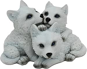 ICE ARMOR Howling Wolf Figurine - 9 Inch Tall Polyresin Statue Home Decor