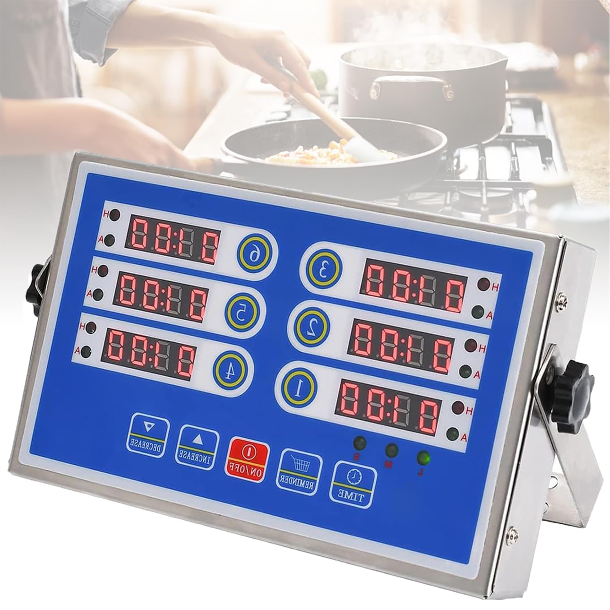 6-kanałowy cyfrowy timer z głośnym alarmem i wyświetlaczem LED do kuchni i restauracji gotowania