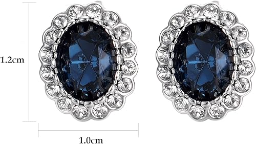 Miniatura 2 de Yoursfs Austria Crystal Clip on Earrings for Women 18K Gold Plated Fashion Jewelry with Halo CZ Rhinestone Non Pierced Earrings