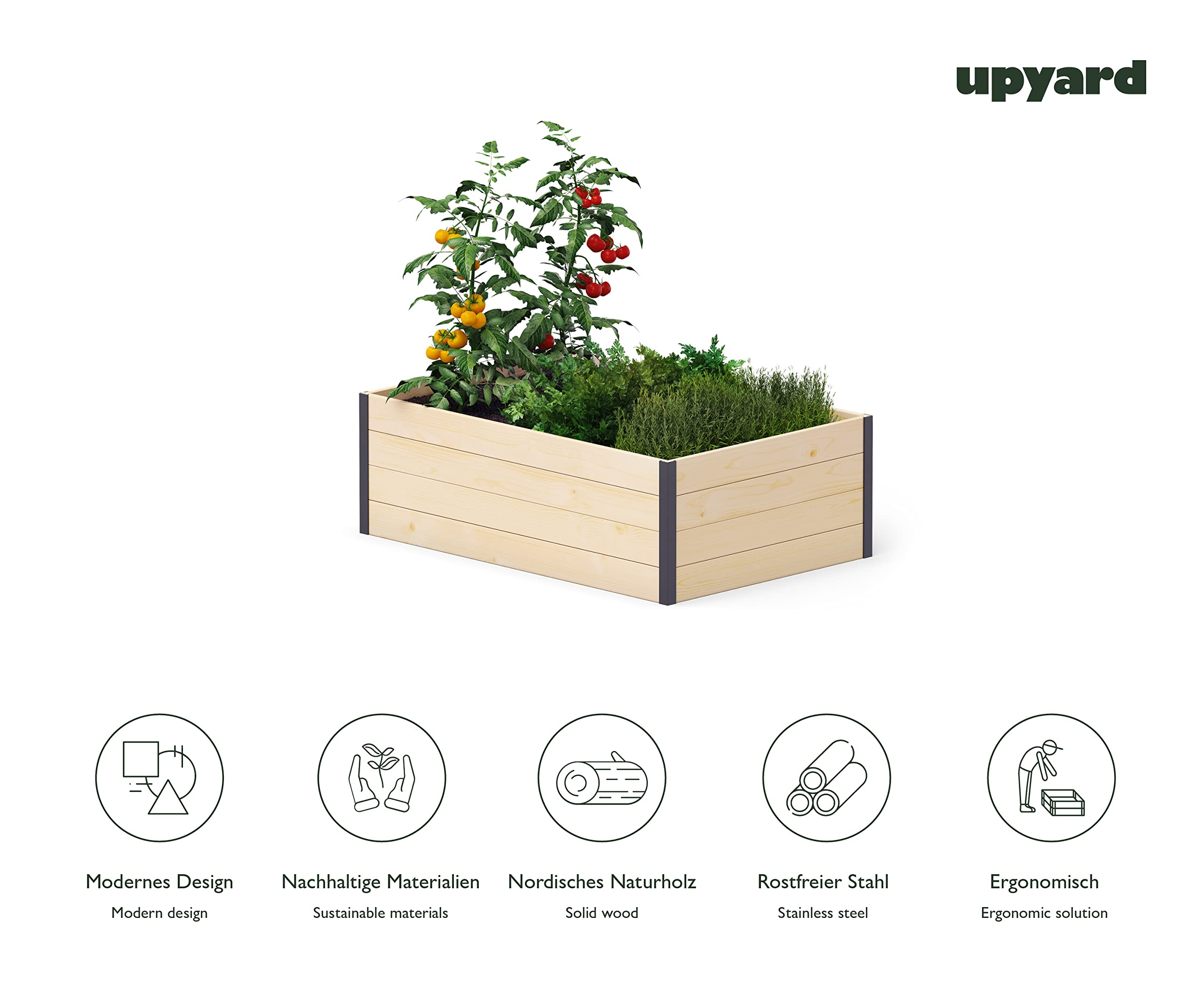 Carré potager 3 niveaux Stepped Bed 120 x 80 x 58.5 cm - Gamm vert