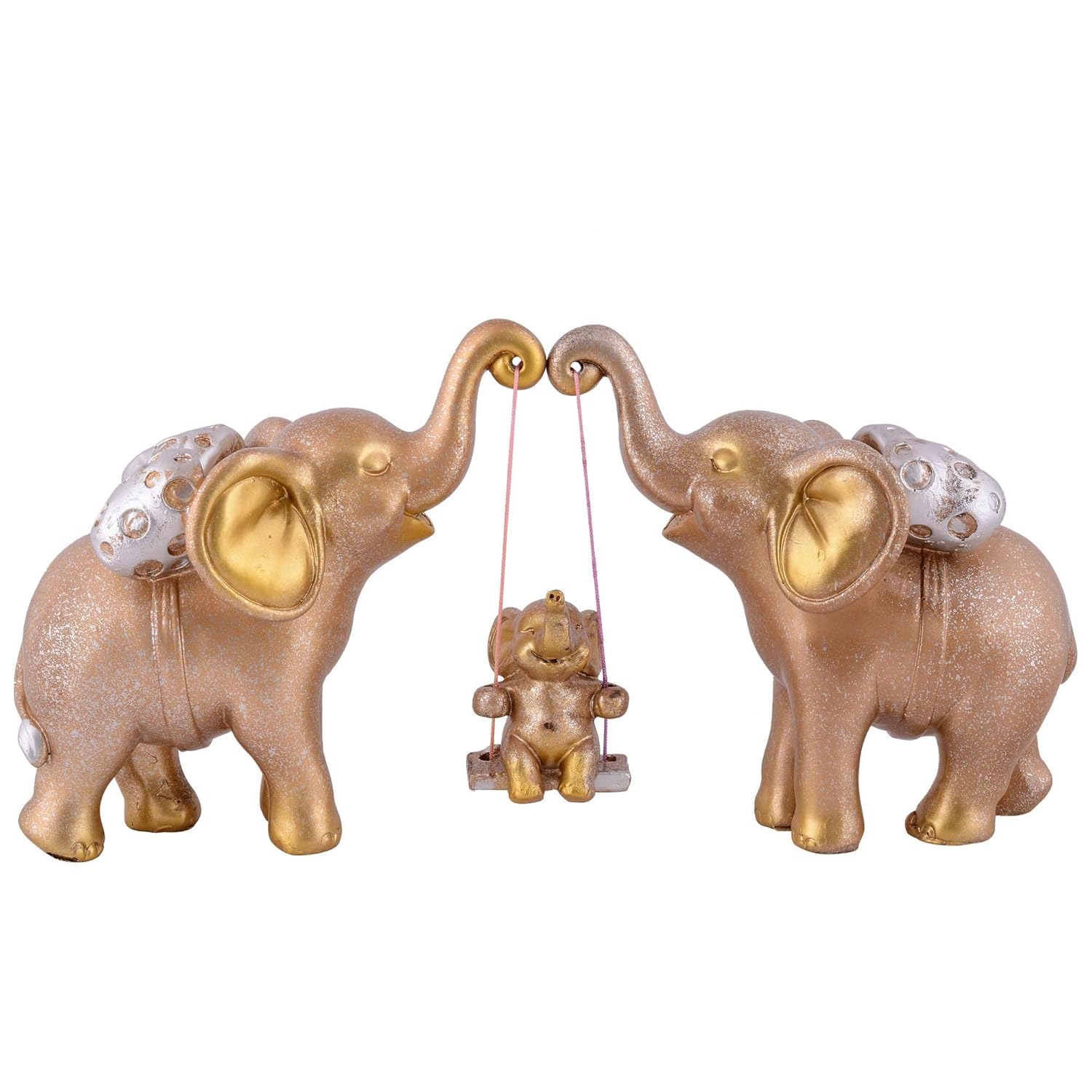 Buy RAMA CRAFT Resin Set of 3 Elephent showpiece for Home Decoration
