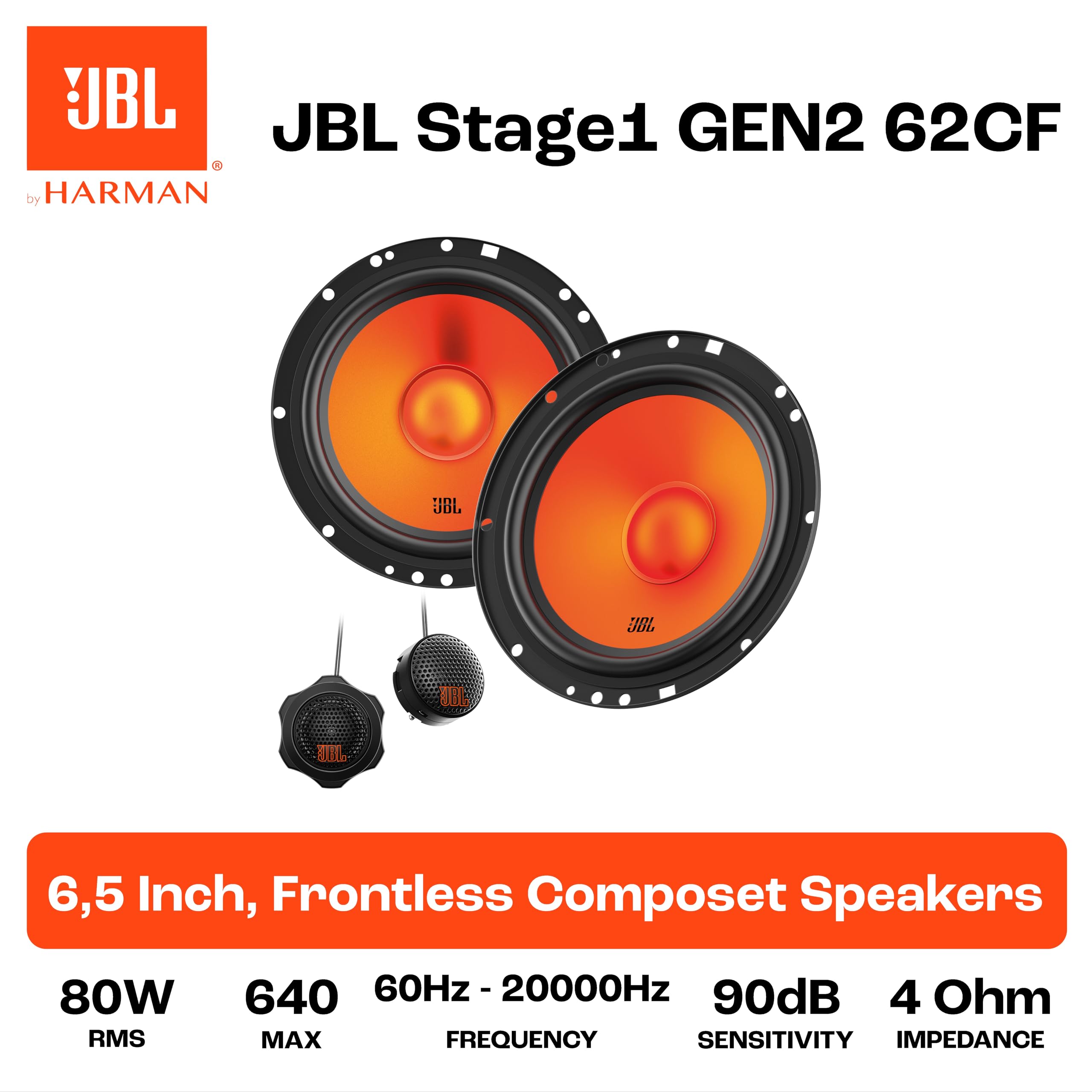 JBL Stadium 62CF - Autospeakers - 16,5 cm (6.5 Inch) - 2-weg Composet