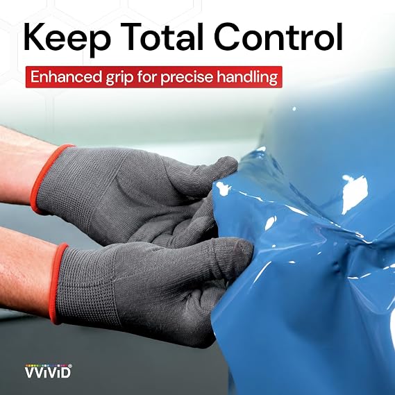 VViViD Grey Professional Vinyl Wrap Anti-Static Applicator Glove Pair (2 Glove Pack)