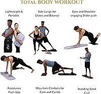 Vista 3 de 7-in-1 Pilates Reformer Board, Portable Pilates Board Foldable Pilates Reformer Equipment with Timer for Home Workouts with Resistance Bands Core