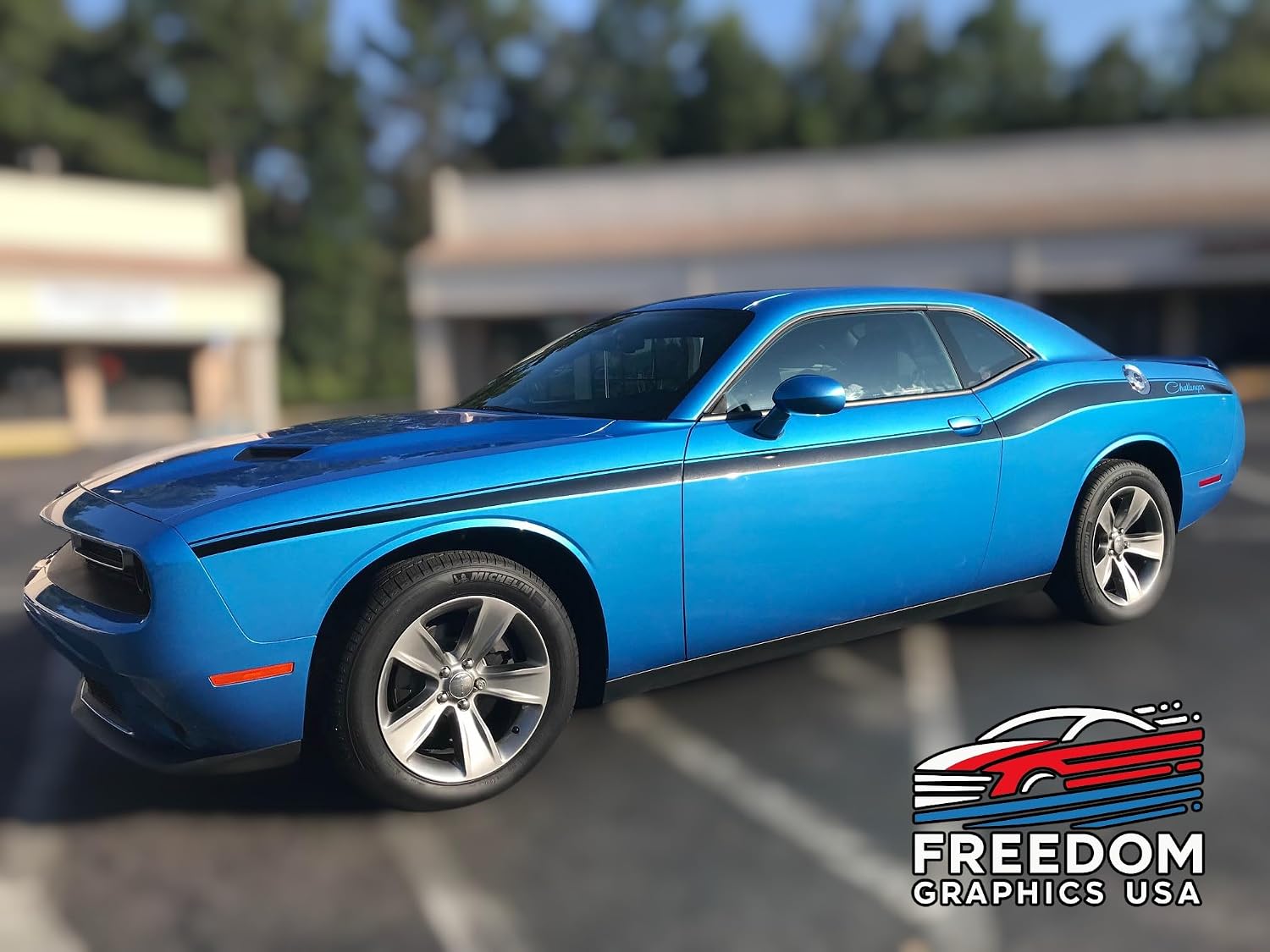Graphics for Dodge Challenger 2011-2023 Side Boost Stripes, Set for Both Sides of Your Car, Premium Vinyl Decals Kit, Custom Car Stickers, Made in USA, Precision-Cut.