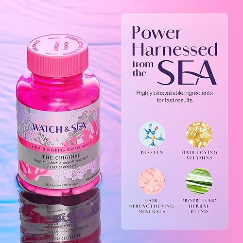 Miniatura 4 de Watch & Sea Hair Flourishing Cápsulas extra fuertes  Suplemento nutritivo para el cabello con biotina, hierbas, minerales y vitaminas para el