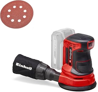Einhell Akku-Exzenterschleifer TE-RS 18 Li-Solo Power X-Change (Lithium-Ionen, Drehzahl-Elektronik, Mikro-Kletthaftung, inkl. 1x Schleifpapier P80, ohne Akku und Ladegerät)