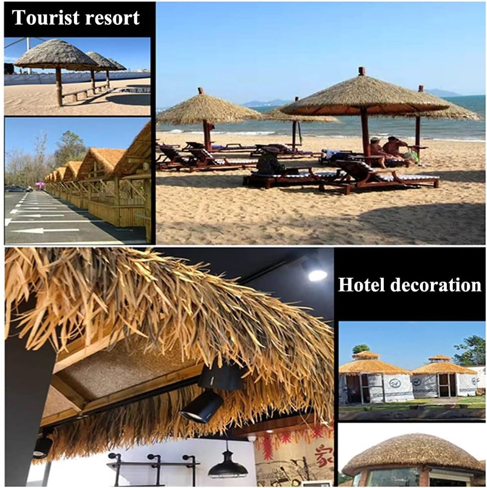 野生のかやぶきの元のシミュレーションのかやぶきのPEの人工的なかやぶきのタイル耐火性のプラスチックわらの屋根の装飾のハワイの感じ棒海