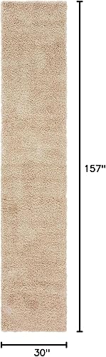 Miniatura 3 de SPIRIT OF ART Solid Shag Collection - Alfombra de área (2' 6" x 13' 1" corredor, gris pardo)