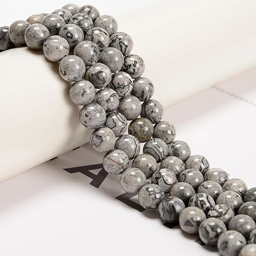 Miniatura 10 de 65 cuentas de obsidiana negra dorada de 0.236 pulgadas (0.236 in), piedra natural, piedras preciosas redondas auténticas para hacer pulseras de